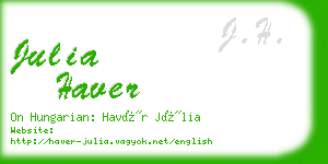 julia haver business card